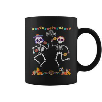 Mexican Dia De Los Muertos Day Of The Dead Skeleton Dancing Coffee Mug | Mazezy