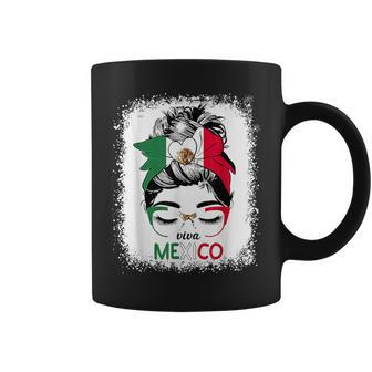 Mexican Independence Viva Mexico Messy Bun Hair Coffee Mug | Mazezy DE