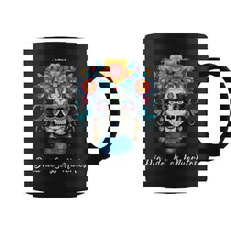Mexican Sugar Skull Girl Halloween Dia De Los Muertos Coffee Mug | Seseable CA