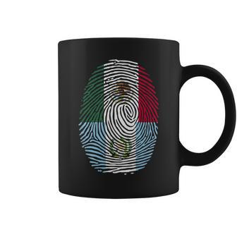 Mexico & Guatemala Fingerprint Half Mexican Guatemalan Roots Coffee Mug | Mazezy UK