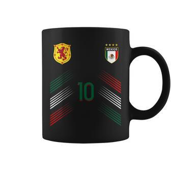 Mexico Soccer Fans Jersey Mexican Flag Football Lovers Coffee Mug - Seseable