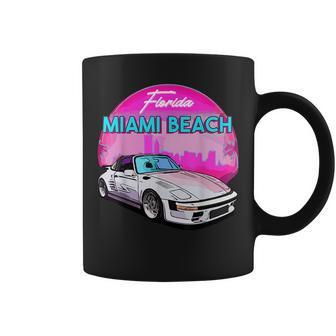 Miami Beach Florida Miami Palm Trees And Vintage Car Florida Gifts & Merchandise Funny Gifts Coffee Mug | Mazezy