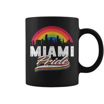 Miami Florida Lgbt Lesbian Gay Bisexual Rainbow Lgbtq Pride Coffee Mug | Mazezy
