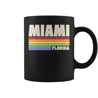 Miami Florida Pride Rainbow Flag Gay Pride Merch Queer City Coffee Mug | Mazezy CA