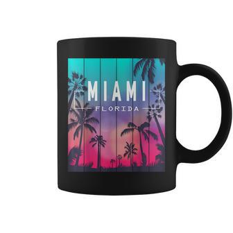 Miami Florida Sunset - I Love Miami Beach Souvenir Coffee Mug - Seseable