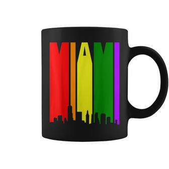 Miami Gay Pride Rainbow Coffee Mug | Mazezy