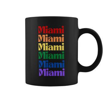 Miami Lgbtq Gay Pride Rainbow Lgbt Florida Vacation Coffee Mug | Mazezy