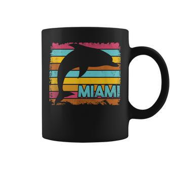 Miami Resident Vintage Dolphin Silhouette Souvenir Coffee Mug | Mazezy