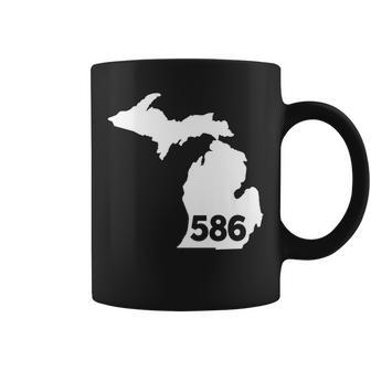 Michigan 586 Area Code Coffee Mug | Mazezy