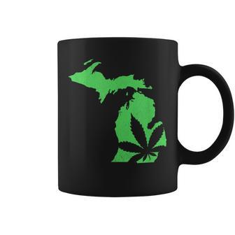 Michigan Pot Leaf 420 Marijuana Weed Coffee Mug | Mazezy