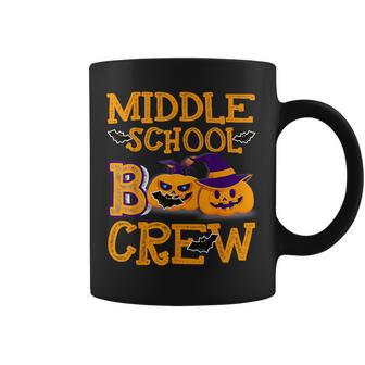 Middle School Boo Crew Cute Pumpkin Halloween Costume Coffee Mug | Mazezy