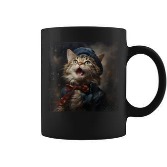 Minuet Cat American Flag Patriotic Festive Coffee Mug | Mazezy