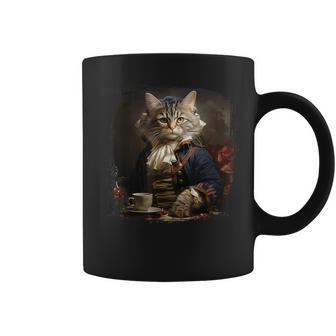Minuet Cat Founding Fathers Humorous Patriotic Coffee Mug | Mazezy