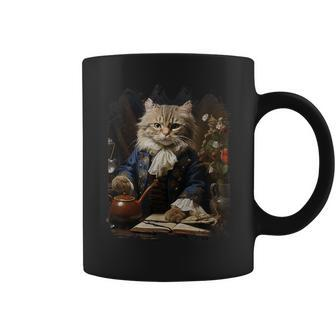 Minuet Cat Pouring Founding Fathers Retro Animal Coffee Mug | Mazezy