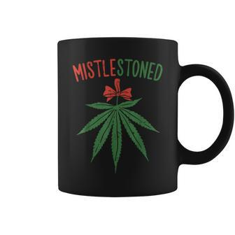 Mistlestoned Weed Stoner Christmas Marijuana 420 Coffee Mug | Mazezy