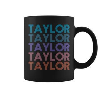 Modern Repeated Text Taylor First Name Taylor Lover Coffee Mug