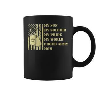 Mom My Son Soldier Pride World Proud Army Funny Mother Women Coffee Mug | Mazezy CA