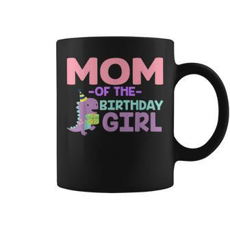 Mom Of The Birthday For Girl Saurus Rex Dinosaur Party Coffee Mug - Monsterry