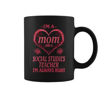 Mom Social Studies Teacher Funny Saying Gifts For Mom Funny Gifts Coffee Mug | Mazezy DE
