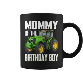 Mommy Of The Birthday Boy Family Tractors Farm Trucks Bday Coffee Mug - Seseable