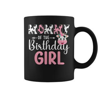 Mommy Of The Birthday Girl Farm Cow Mommy Birthday Girl Coffee Mug - Seseable