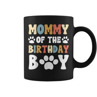 Mommy Of The Birthday Boy Dog Paw Bday Party Celebration Coffee Mug - Seseable