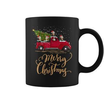 Monkeys Driving Christmas Tree Truck Monkey Christmas Coffee Mug | Mazezy
