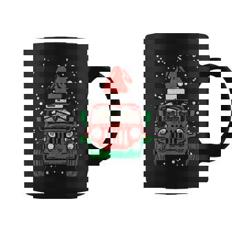 Monster Truck Pug Santa Christmas Xmas Pajama Dog Lover Pj Coffee Mug | Mazezy