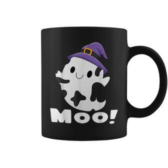 Moo Funny Cow Ghost Halloween Women Girls Boys Halloween Funny Gifts Coffee Mug | Mazezy