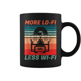 More Lo-Fi Less Wi-Fi Retro Reel Tape Recorder Vinyl Coffee Mug - Thegiftio UK