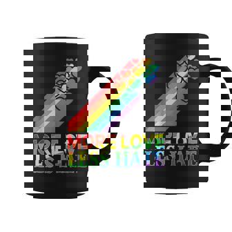 More Love Less Hate Lgbt Gay Lesbian Rainbow Pride Coffee Mug - Thegiftio