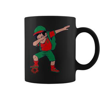 Moroccan Pride Boy Moroccan Soccer Player Ball Morocco Flag Coffee Mug | Mazezy