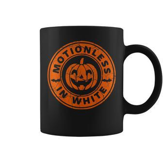Motionlesses In White Pumpkin Scary Halloween Vintage Coffee Mug | Mazezy