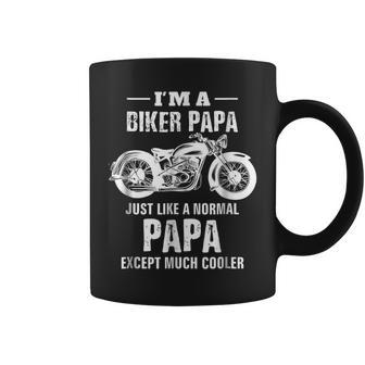 Motorcycle Biker Papa Bike Men Dad Grandpa Gifts Coffee Mug | Mazezy DE