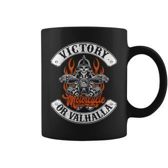 Motorcycle Norse Viking Victory Or Valhalla Men Dad Coffee Mug | Mazezy