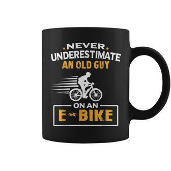 Mountain Bike Ebike Biker Dad Cyclist Gift Ebike Bicycle Gift For Mens Coffee Mug - Seseable