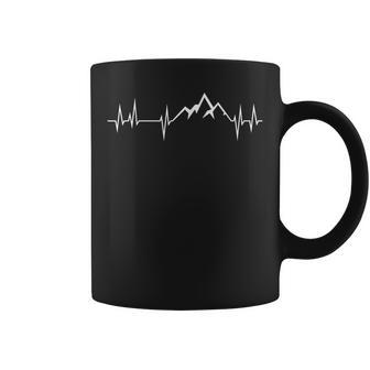 Mountains Heartbeat Pulse Hiking Mountain Climber Mountain  Gift For Women Coffee Mug