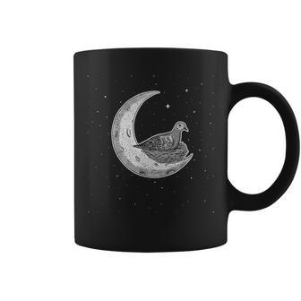Mourning Dove In Crescent Moon Coffee Mug | Mazezy