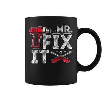 Mr Break It Mr Fix It Funny Dad & Son Matching Fathers Day Coffee Mug | Mazezy
