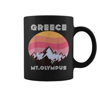 Mt Olympus Retro Mountain Hiking Mountaineer Tourist Greece  Coffee Mug