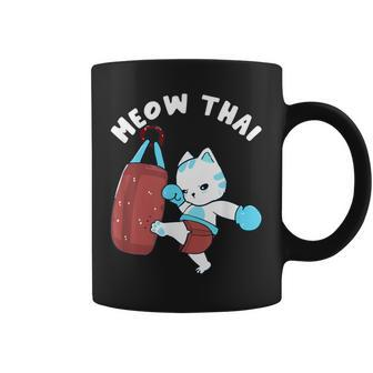 Muay Thai Cat Meow Thai Punching Bag Fighting Sport Coffee Mug - Thegiftio UK