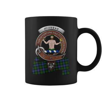 Murray Atholl Clan Badge & Tartan Coffee Mug | Mazezy