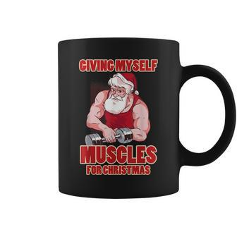 Muscle Xmas Weightlifting Santa Claus Costume Snow Christmas Coffee Mug | Mazezy