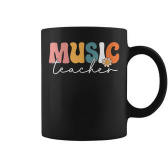 Music Teacher Team Retro Groovy Vintage First Day Of School Coffee Mug | Mazezy