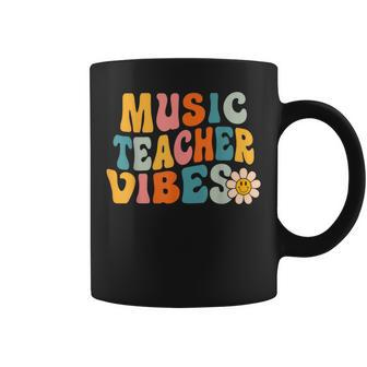 Music Teacher Vibes Retro 1St Day Of School Groovy Teacher Coffee Mug - Seseable