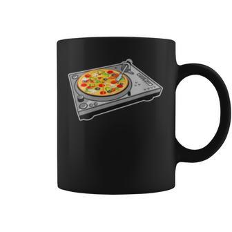 Music Turntable Record Player & Italian Food - Pizza Coffee Mug | Mazezy