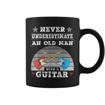Musician Man Never Underestimate An Old Man With A Guitar Coffee Mug | Mazezy