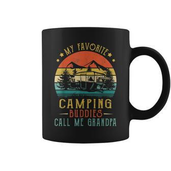 My Favorite Camping Buddies Call Me Grandpa Vintage Fathers Gift For Mens Coffee Mug | Mazezy