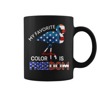 My Favorite Color Is Freedom Flamingo Usa Flag 4Th Of July Coffee Mug | Mazezy