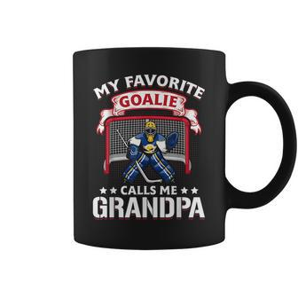 My Favorite Goalie Calls Me Grandpa Soccer Hockey Gift Coffee Mug | Mazezy